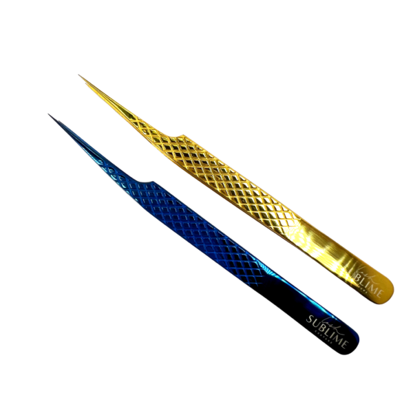 Tweezer Slanted Mermaid Grip – Hand Tested – Blue or Gold