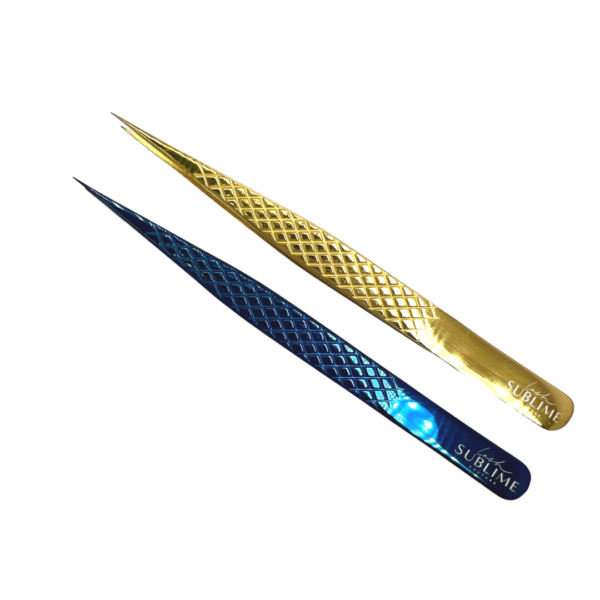 Tweezer Straight Mermaid Grip – Hand Tested – Blue or Gold